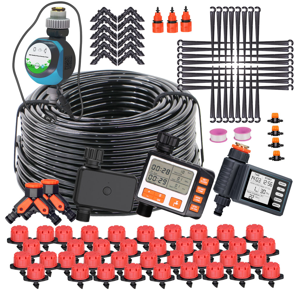 Irrigation Drip Tape - 50-5M 1/4 ''Mangueira Ajustável Drippers Rega